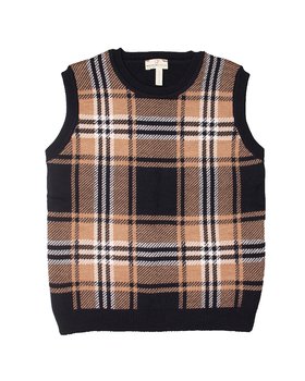 Kids' Pure Wool Tartan Vest