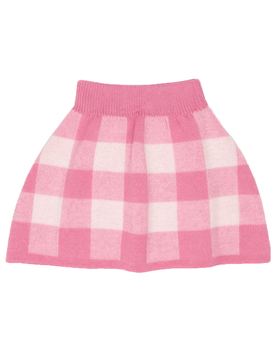 Gonna In Maglia Vichy Bambina