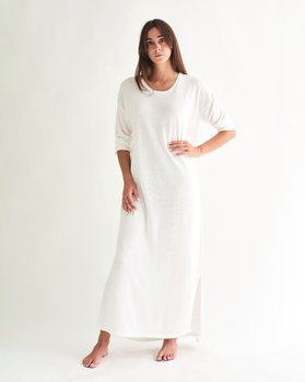 Abito Cuciture Esterne Donna Cotone-Lino