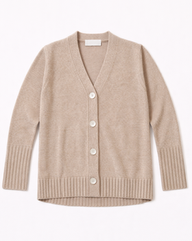 Cardigan Scollo V Cashmere Blend Donna