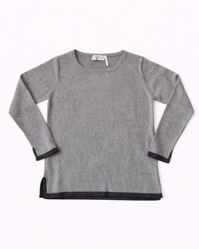 Girocollo Barchetta Donna in Pura Lana Merino Reverse