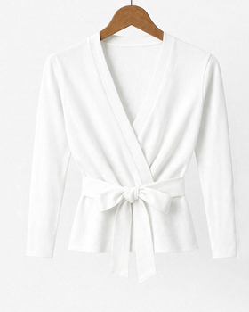 Cardigan Incrociato Donna Cotone-Lino