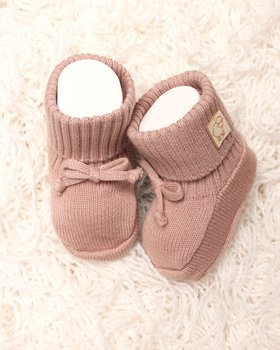 Scarpine Fiocco Neonate in Puro Cotone Bio