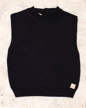 Gilet in Maglia di Puro Cotone Bio Neonati