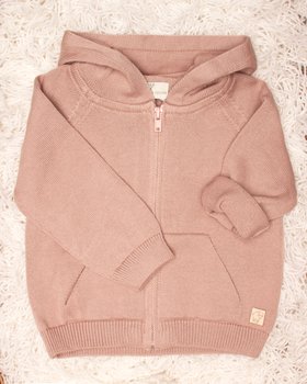 Jacke mit Reißverschluss und Kapuze aus reiner Bio-Baumwolle