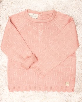 Maglia Neonata in Bamboo e Cotone Naturali - Aura Traforata