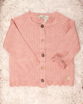 Giacca Coreana Neonata in Bamboo e Cotone Naturali - Aura Traforata