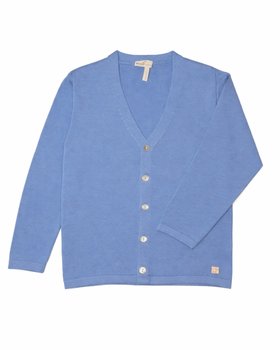 Cardigan Scollo V in Puro Cotone Bio Bambino