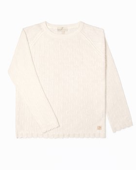 Maglia Manica Lunga Bamboo e Cotone Bio Bimba - Aura Traforato