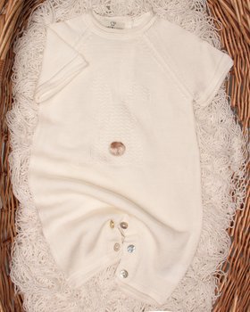 Tutina Corta Neonati in Puro Eucalipto - Little Bunny