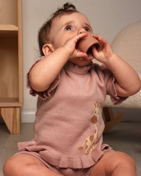 Maglietta Maniche Corte Neonata in Puro Cotone Bio - Sweet Savana