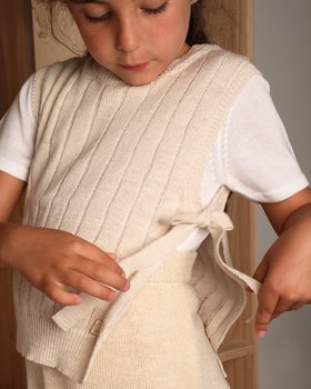 Canotta Bambina in Lino e Cotone - Linum