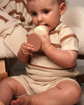 Completo Neonati Corto in Lino e Cotone - Linum