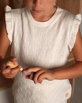 Canotta Bambina in Bamboo e Cotone - Aura Traforata