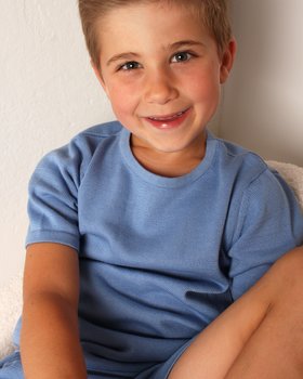 Maglia Manica Corta Basica in Puro Cotone Bio Bimbi Unisex