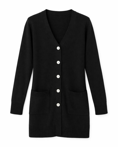 Cardigan lungo cashmere blend donna
