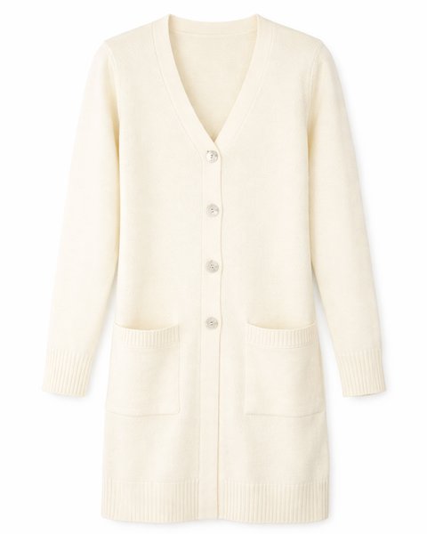 Cardigan lungo cashmere blend donna