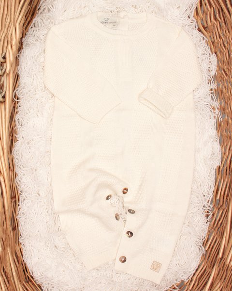 Tutina in maglia di bamboo e cotone naturali - aura