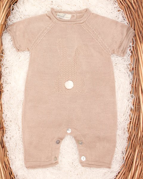 Tutina corta neonati in puro eucalipto - little bunny