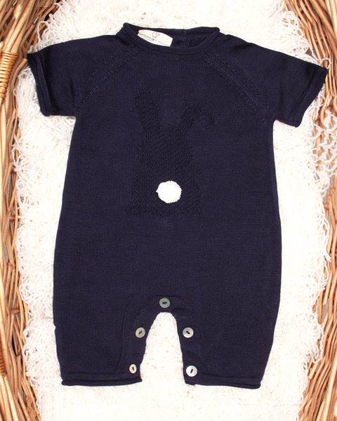 Tutina corta neonati in puro eucalipto - little bunny