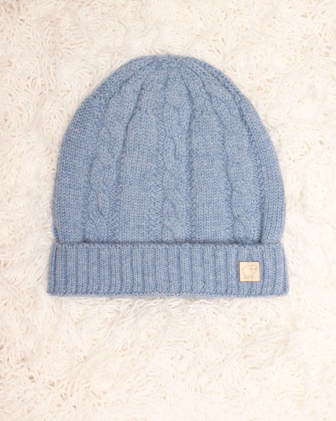Berretto trecce bambini in pura lana merino ultrafine