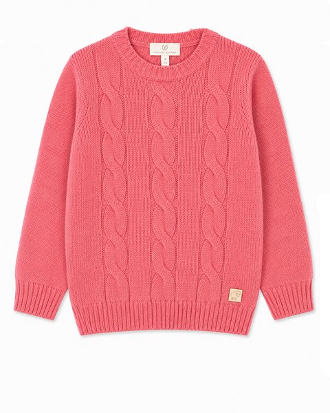 Maglione a trecce bambino e bambina in pura lana merino ultrafine
