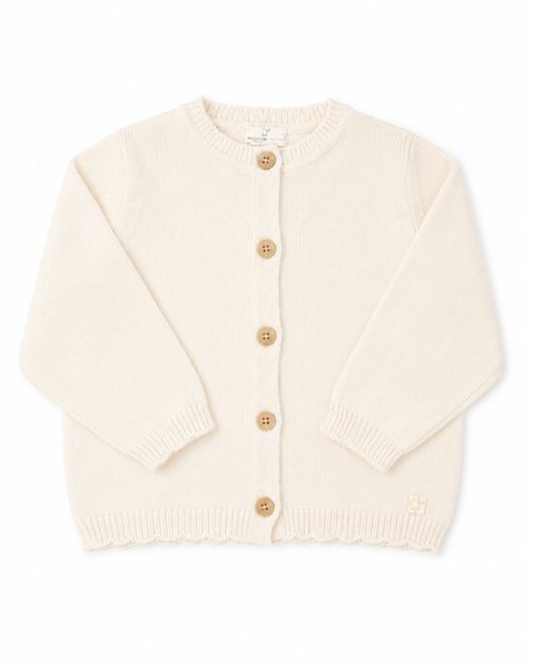 Giacca in maglia bimba in pura lana merino ultrafine