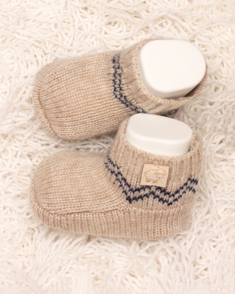 Calzine neonato in pura lana vergine merino ultrafine