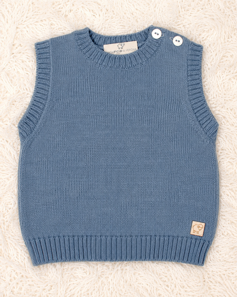 Gilet per neonati in lana merino