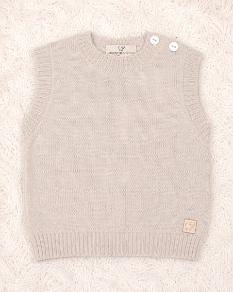 Gilet per neonati in lana merino