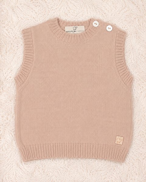 Gilet per neonati in lana merino