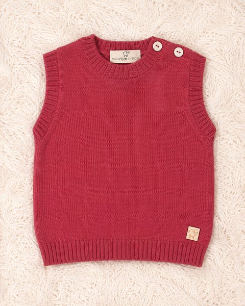 Gilet per neonati in lana merino