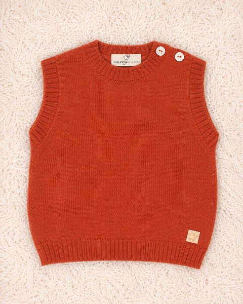 Gilet per neonati in lana merino