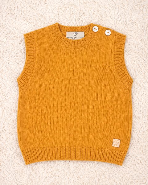 Gilet per neonati in lana merino