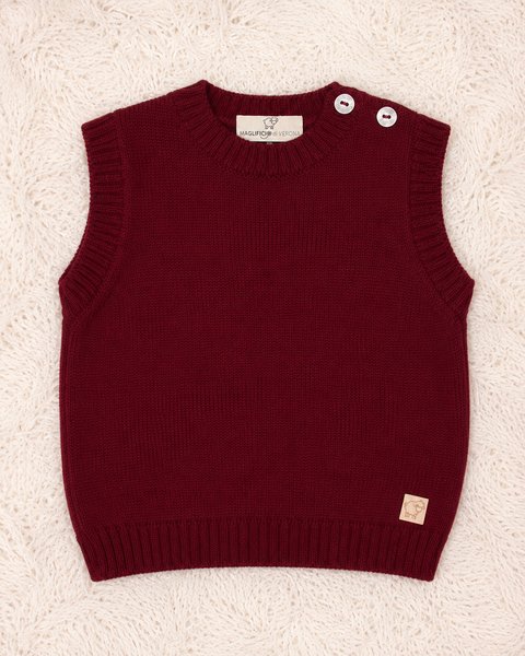 Gilet per neonati in lana merino