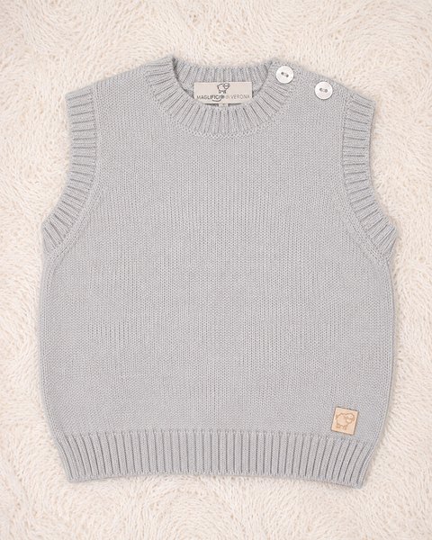 Gilet per neonati in lana merino