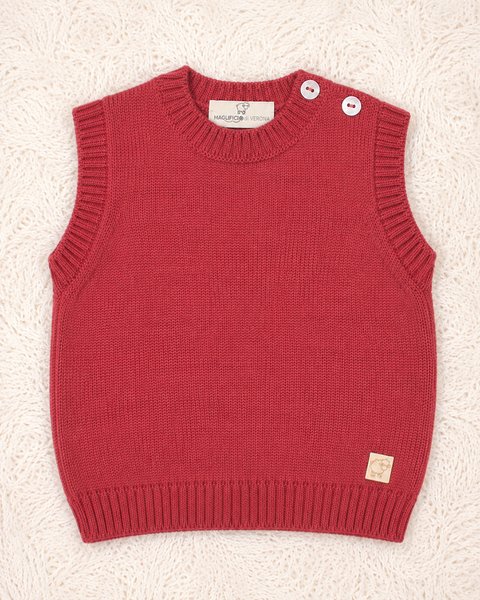 Gilet per neonati in lana merino