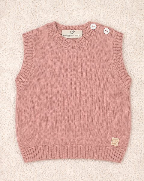 Gilet per neonati in lana merino