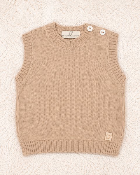 Gilet per neonati in lana merino