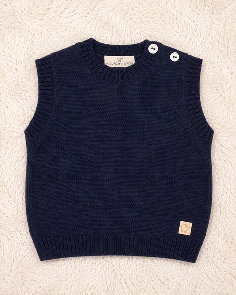 Gilet per neonati in lana merino