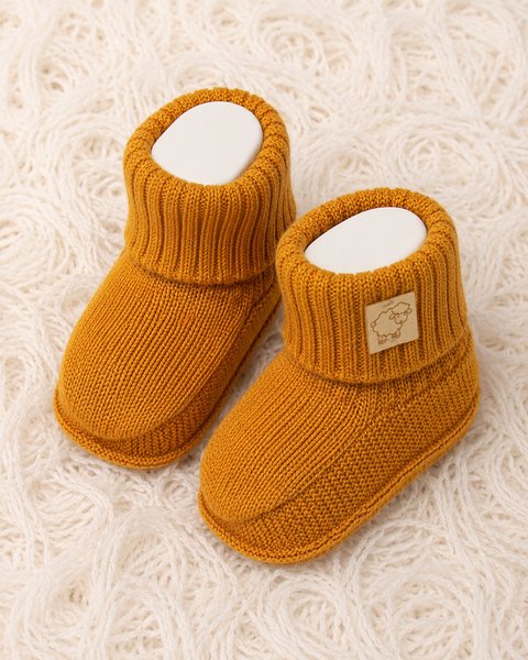 Scarpine neonato pura lana merino leggere