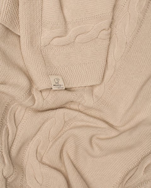Copertina culla neonato in pura lana vergine merino ultrafine 80x100 cm