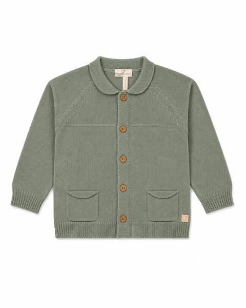 Giacchina coreana con colletto unisex in pura lana merino extrafine