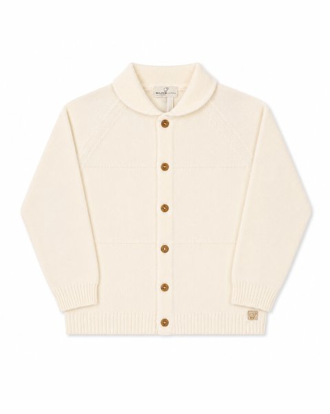 Giacchina coreana con colletto unisex in pura lana merino extrafine