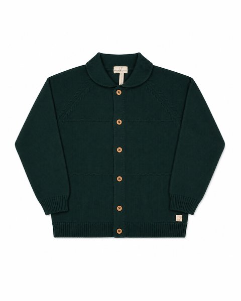 Giacchina coreana con colletto unisex in pura lana merino extrafine
