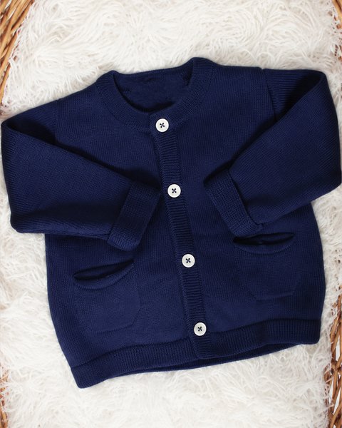Jacke mit taschen aus reiner merinowolle