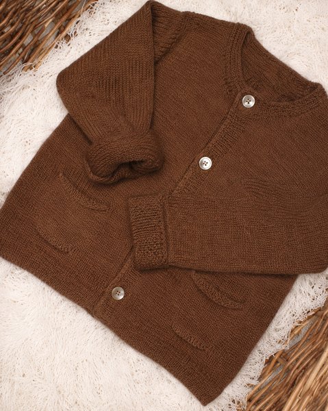 Jacke mit taschen aus reiner merinowolle