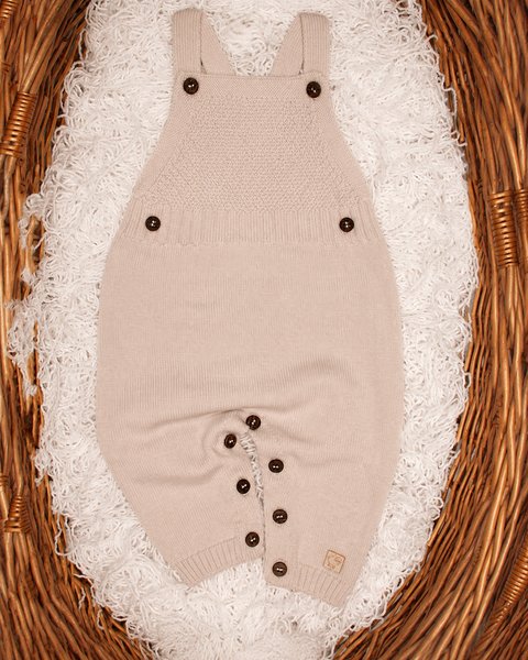 Salopette neonato in pura lana vergine merino extrafine
