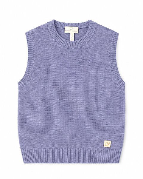 Gilet pura lana merinos bimbi unisex