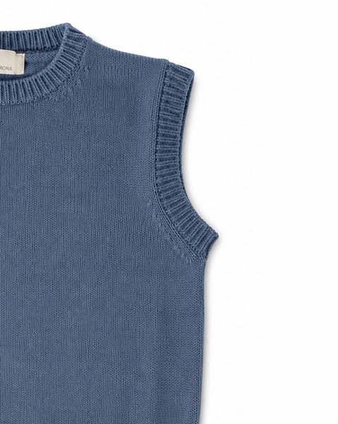 Gilet pura lana merinos bimbi unisex